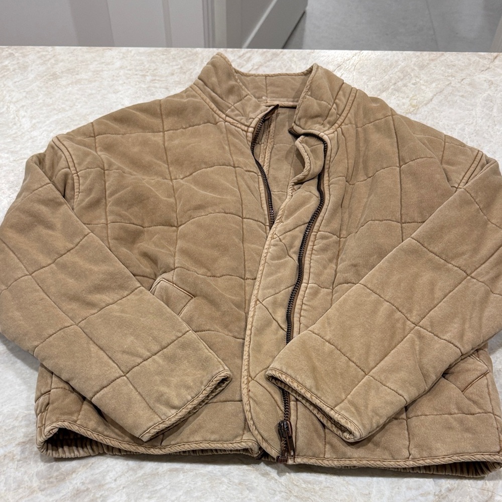 Tan Quilted Jacket